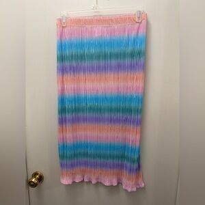 Multicolor Pleated Skirt